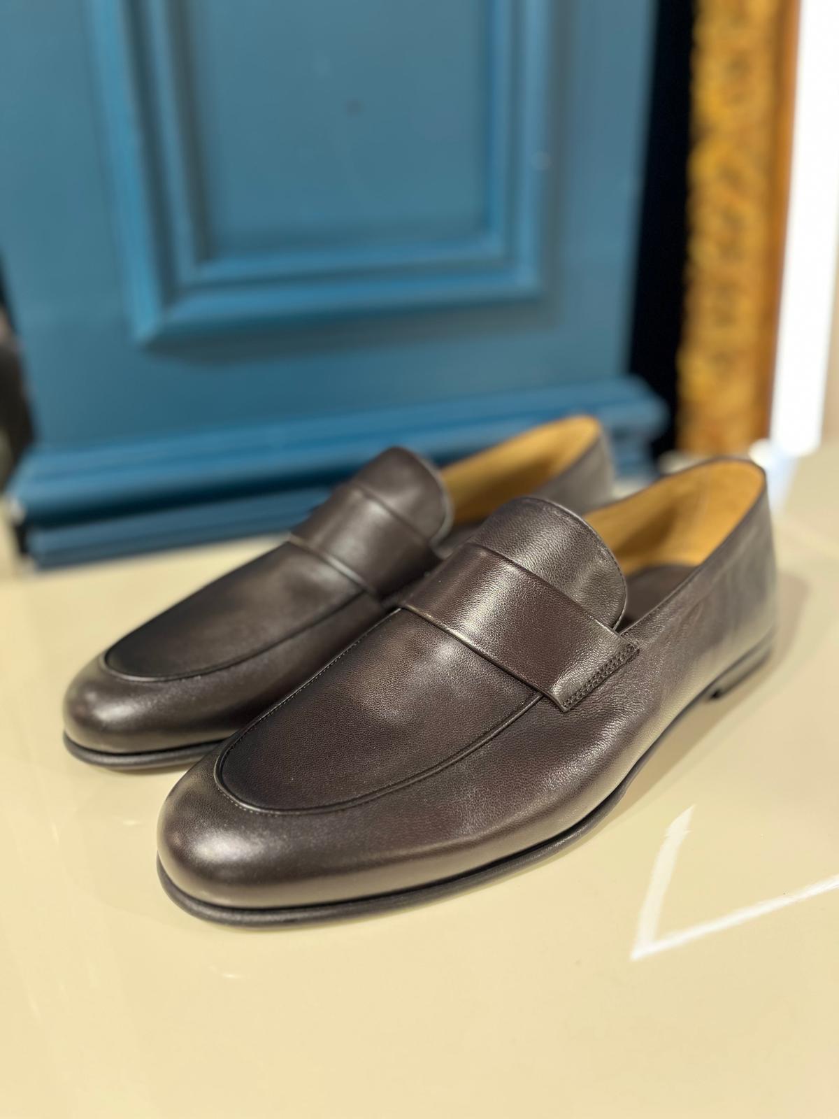 Dark Brown Nappa Loafers