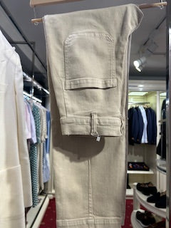 Beige Denim Pants