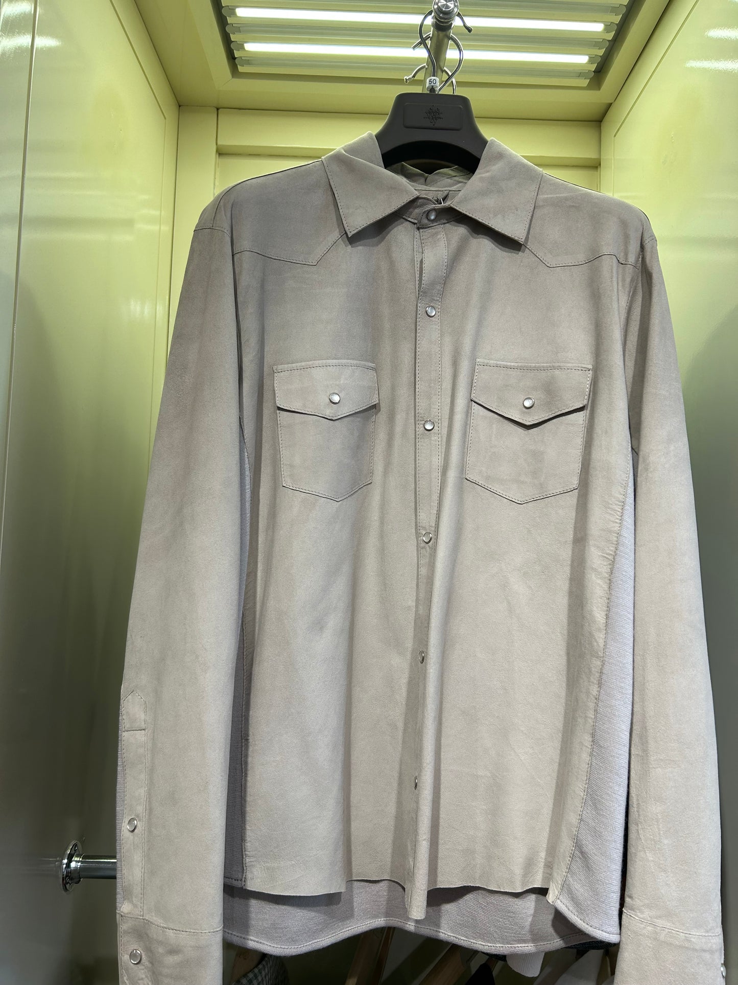 Beige Leather Jacket