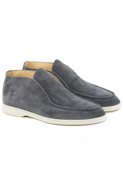Dark Grey Suede Boots