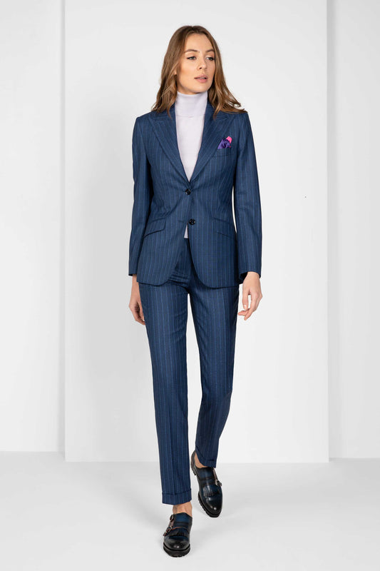 Light Blue Stripe Vega Suit
