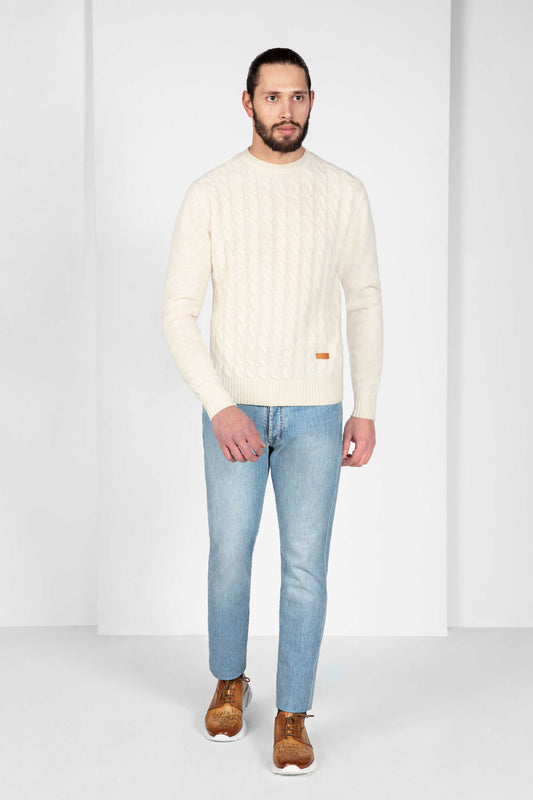 Off-white Cable Knit Sweater