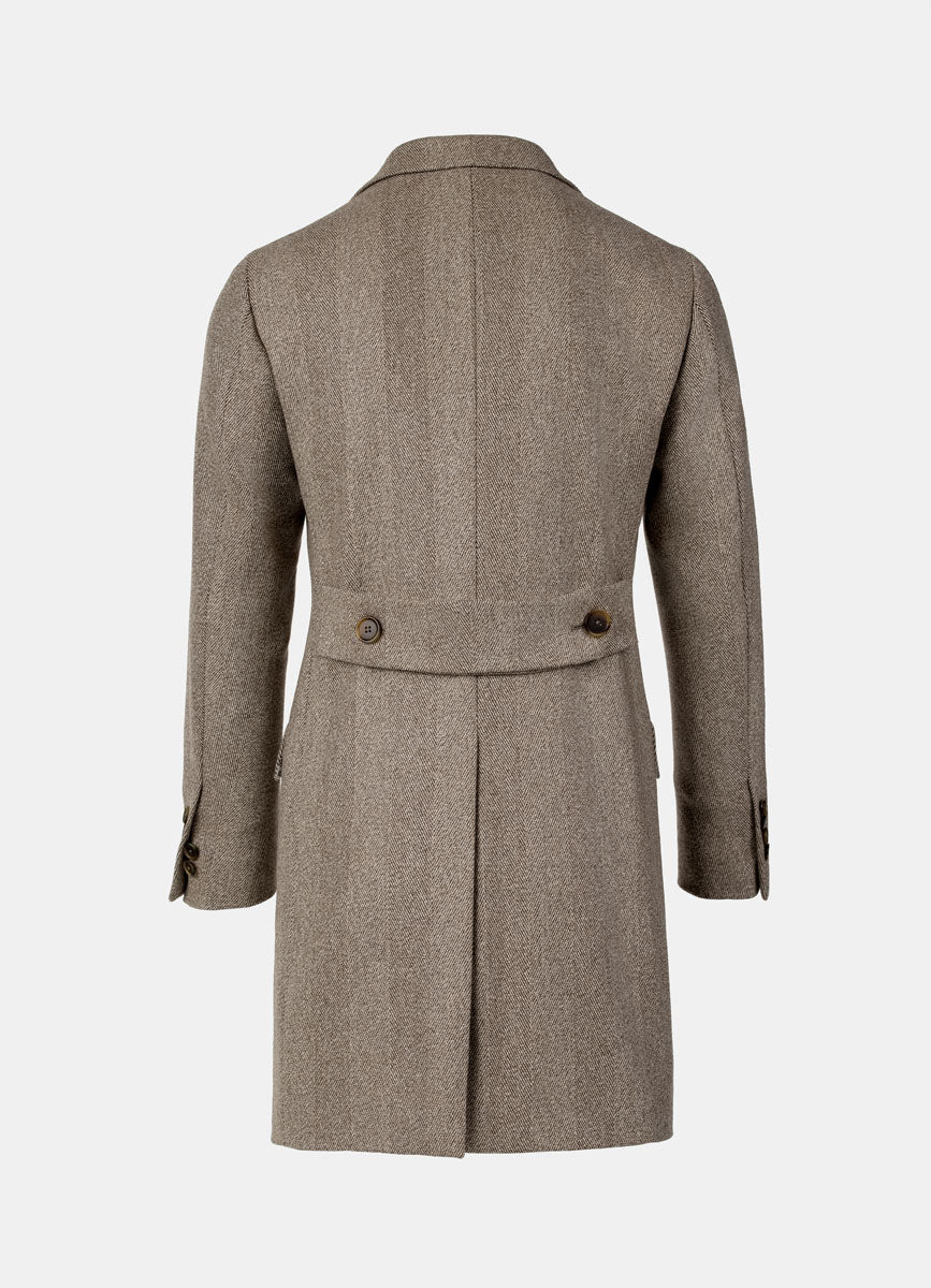 Beige Herringbone Coat
