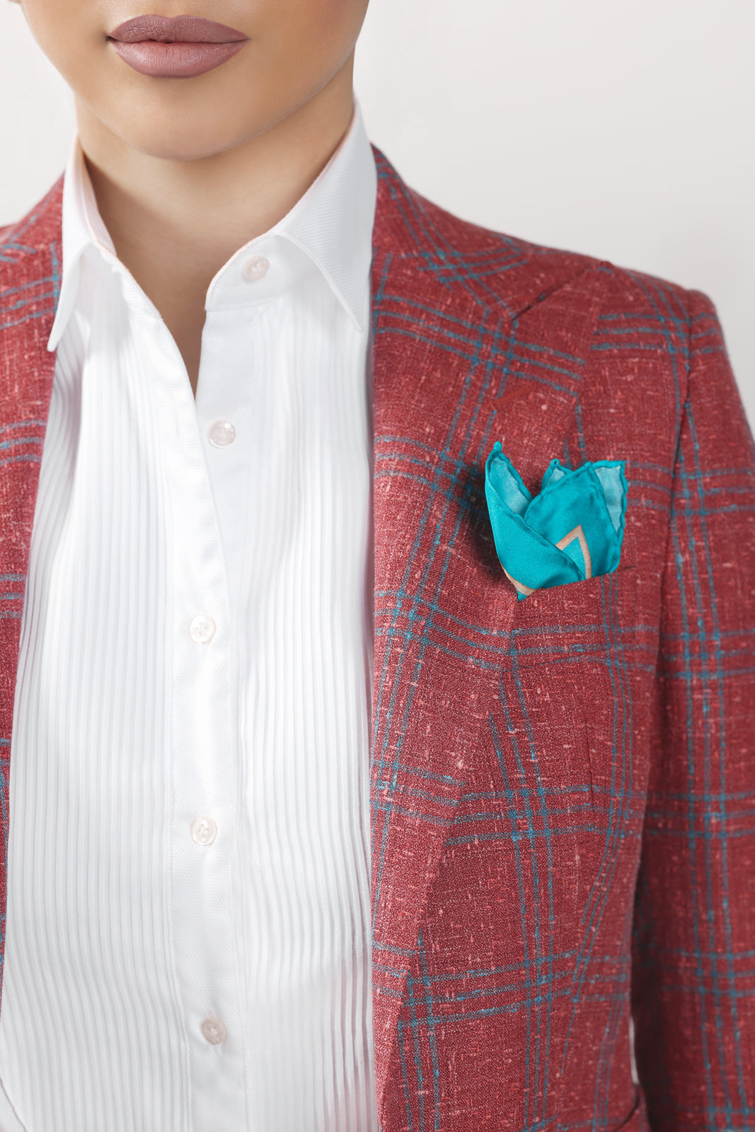 Light Blue Check Vega Jackets