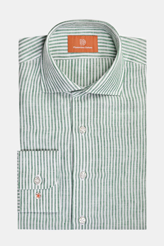 Green Striped Knitted Shirt