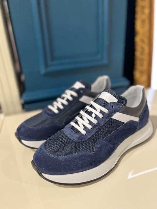 Navy City Suede Sneakers