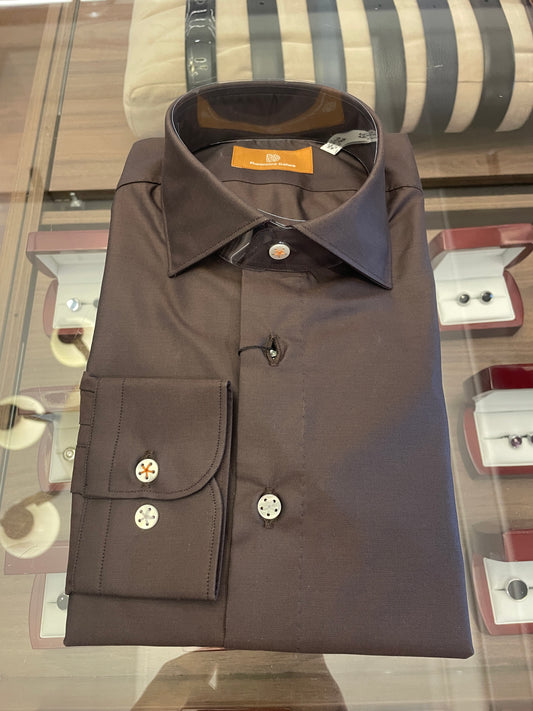 Dark Brown Hand-made Shirt