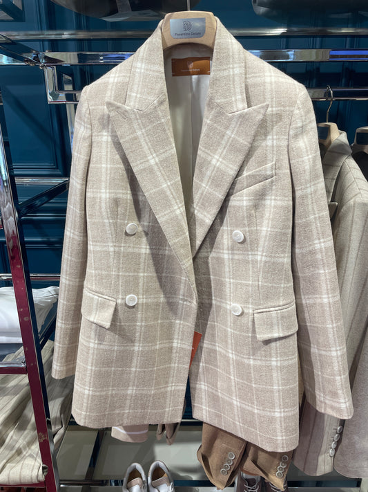 Beige Check LUNA Jacket