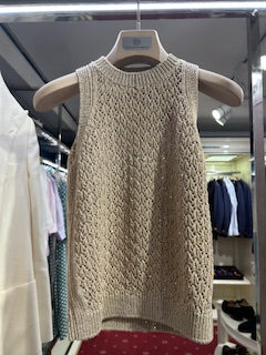 Beige Linen Top