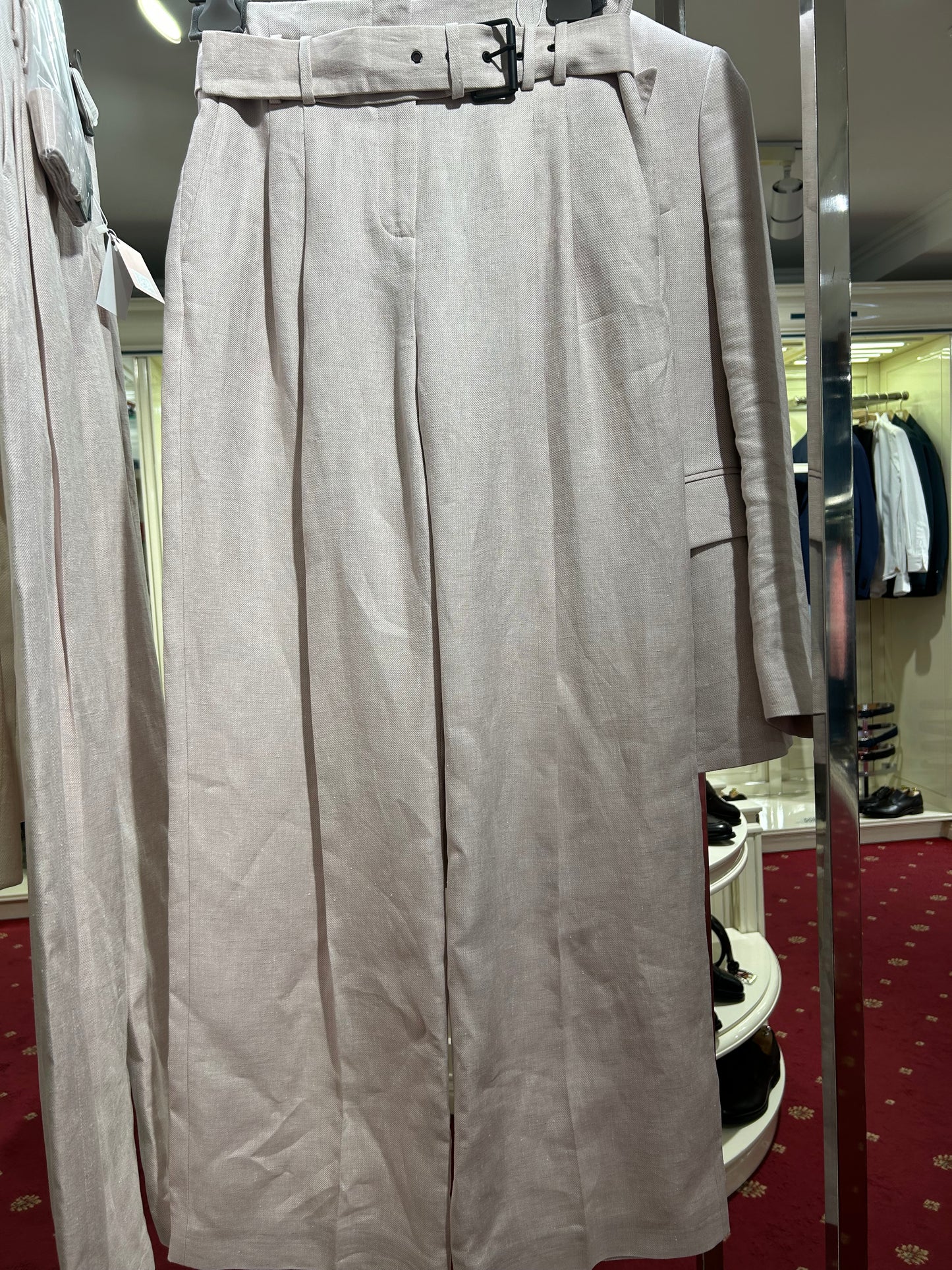 Pink  Pants With Pleats