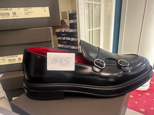 Black Double Monks Shoes
