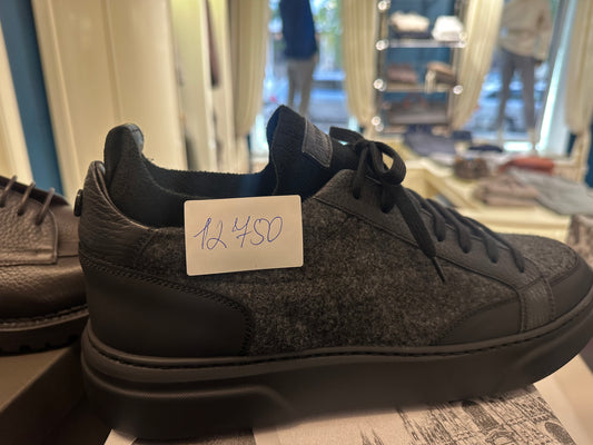 Grey Sneakers With Cashmere