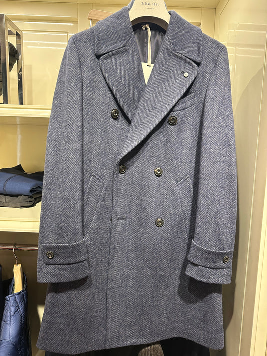 Blue Herringbone Cote