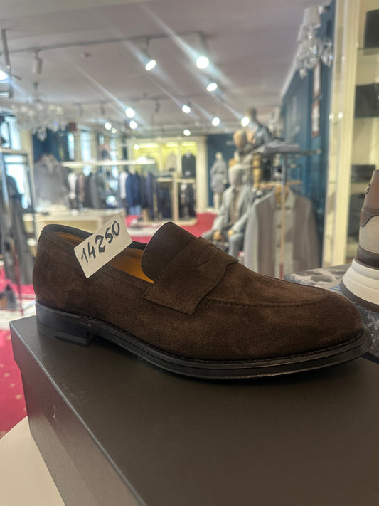 Dark Brown Suede Loafers