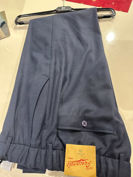 Navy Textured FLEXO Trousers
