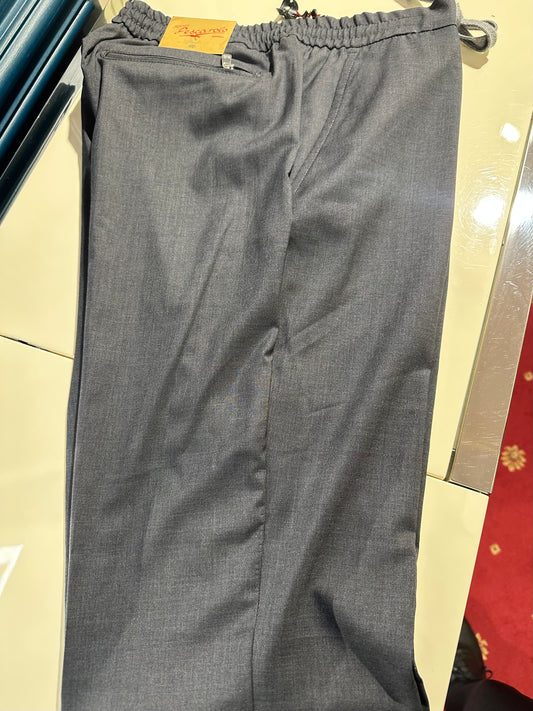Men's Grey Silk FLEXO Trousers