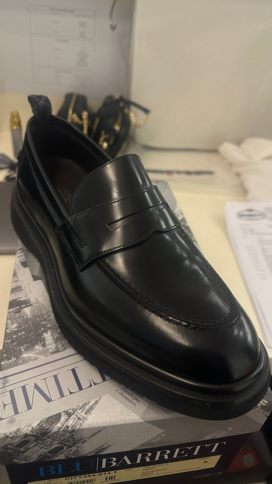 Black Polished Loafers