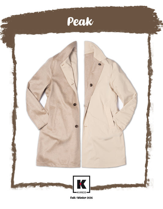 Navy/Grey Double Sided Trench Coat