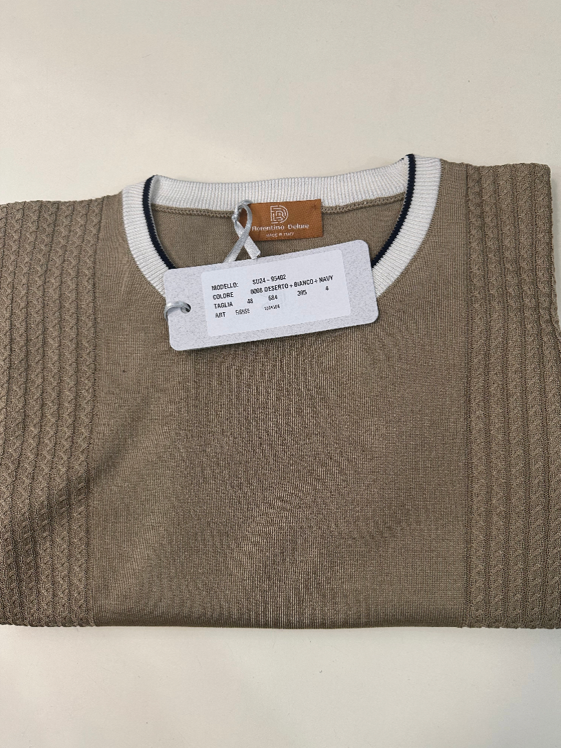 Light Brown Silk Crewneck