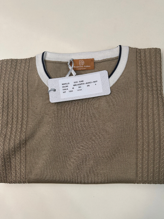 Light Brown Silk Crewneck