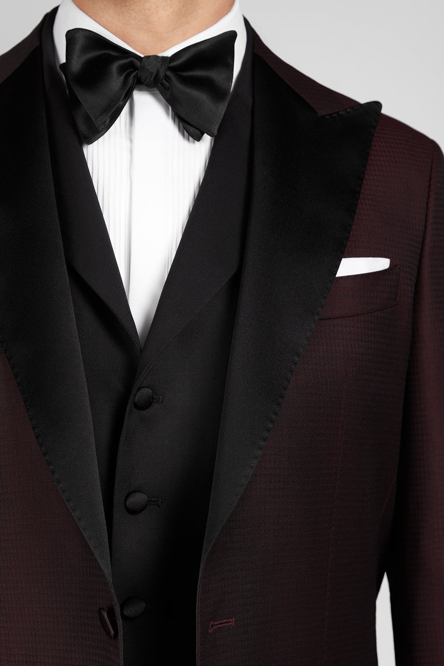 Bordeaux Dafin Tuxedo Jacket
