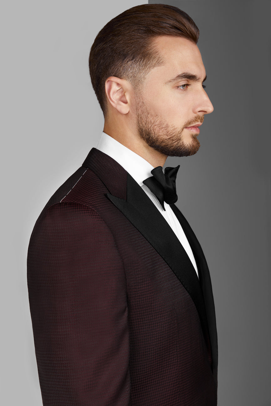 Bordeaux Dafin Tuxedo Jacket