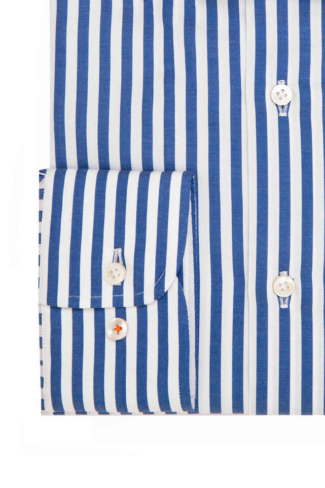 Blue Striped Twill Shirt