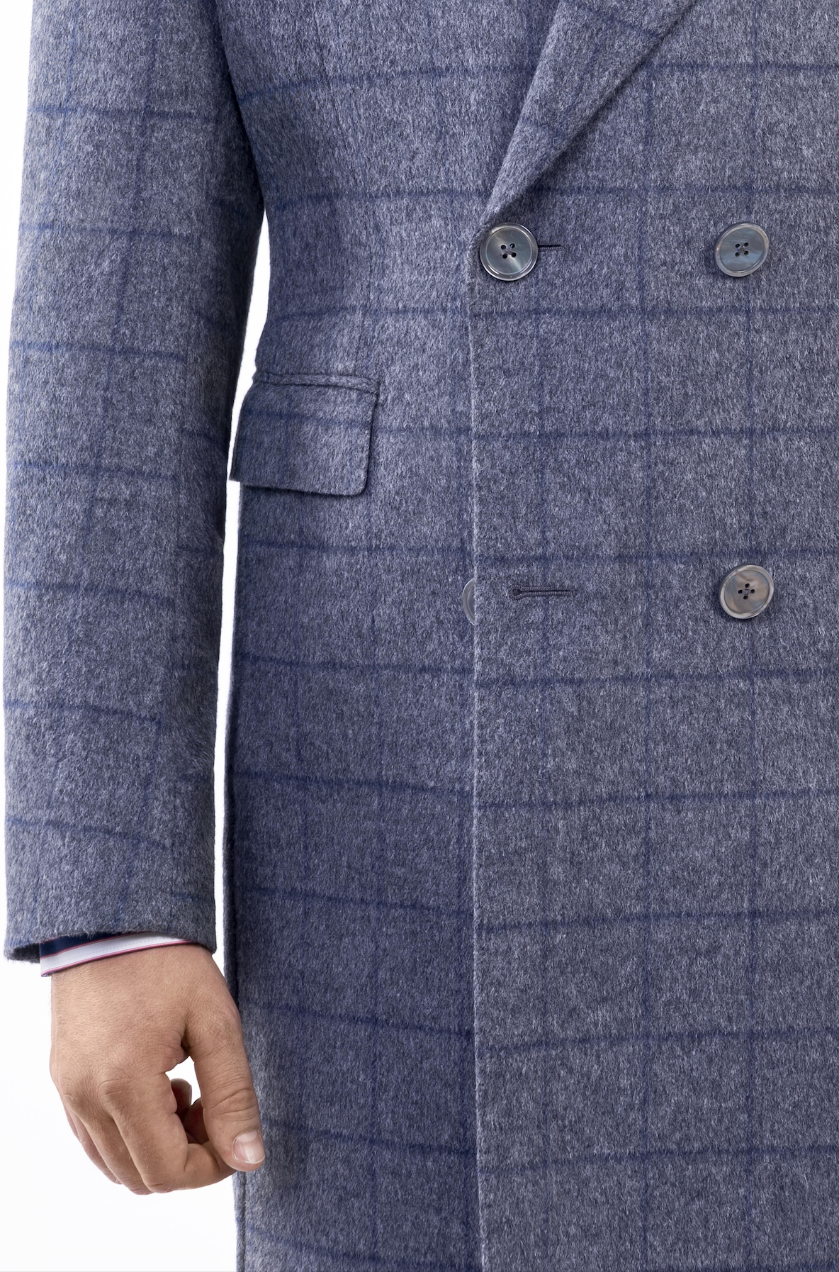 Navy Check  Diablo Coat