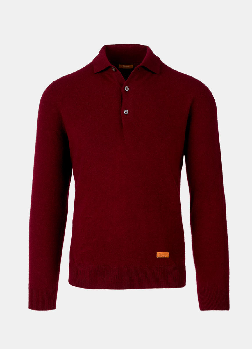 Bordeaux Long Sleeve Polo
