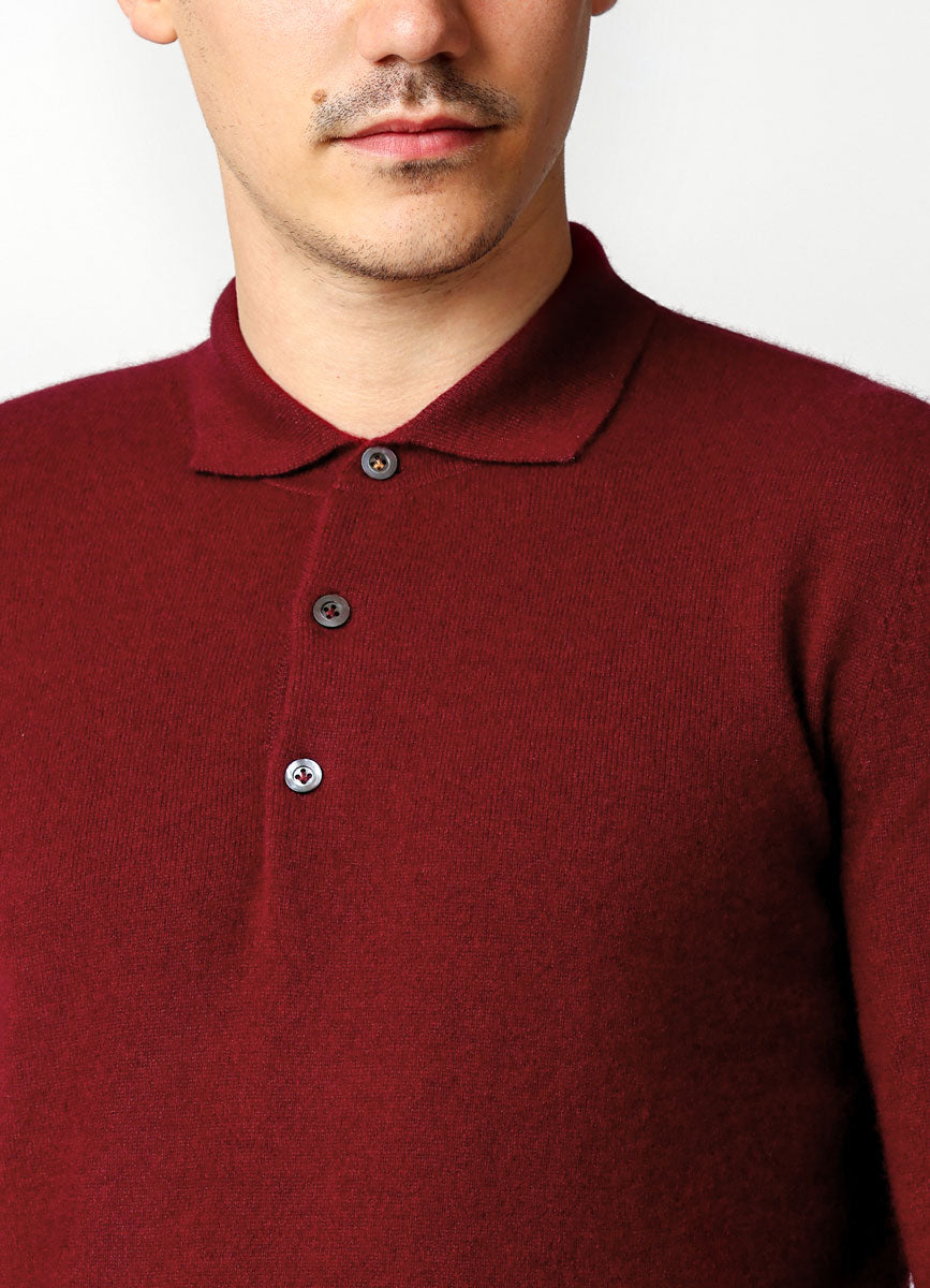 Bordeaux Long Sleeve Polo