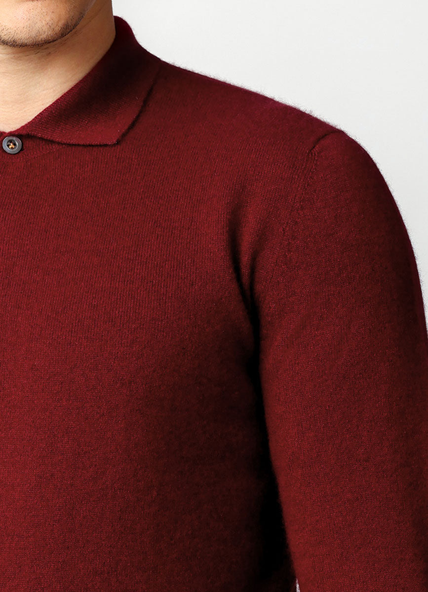 Bordeaux Long Sleeve Polo