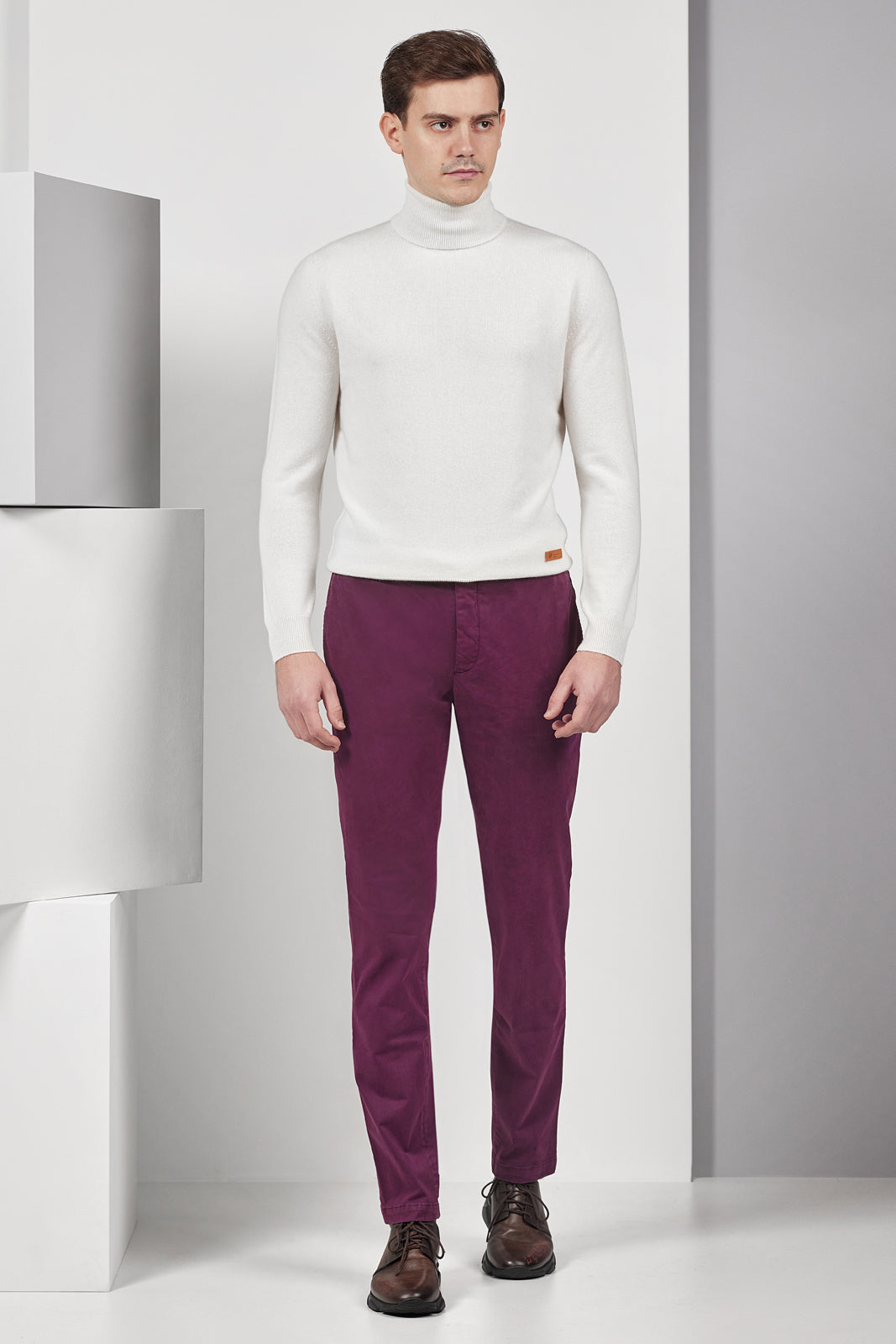 Purple Chinos Trousers