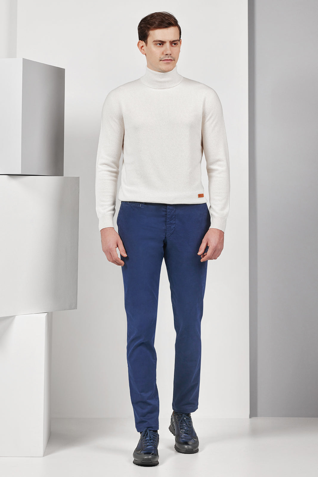 Dark Blue Chinos Trousers