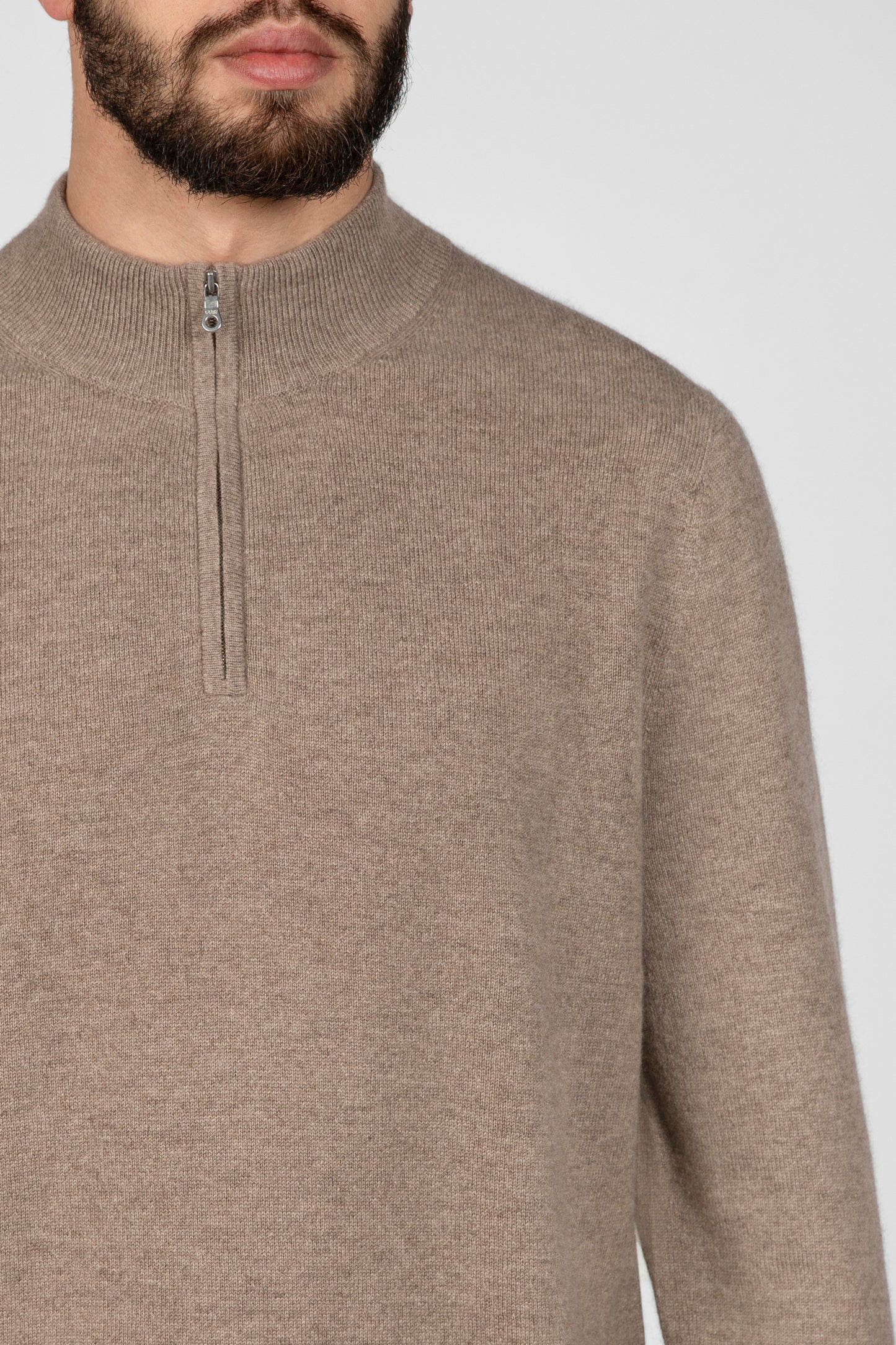 Taupe Zip Sweater