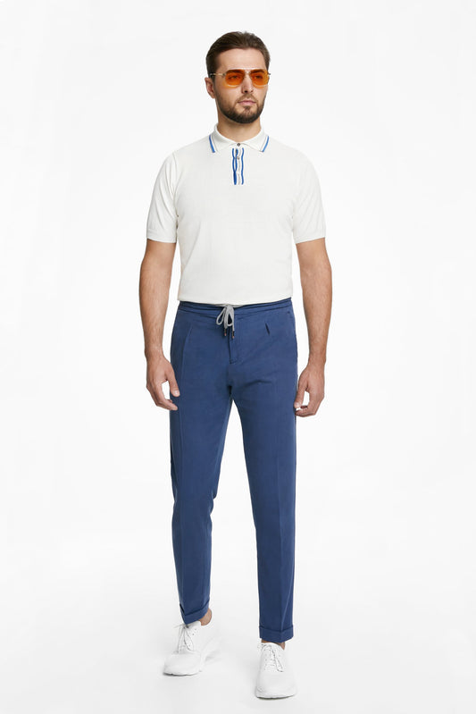 Navy Flexo Trousers