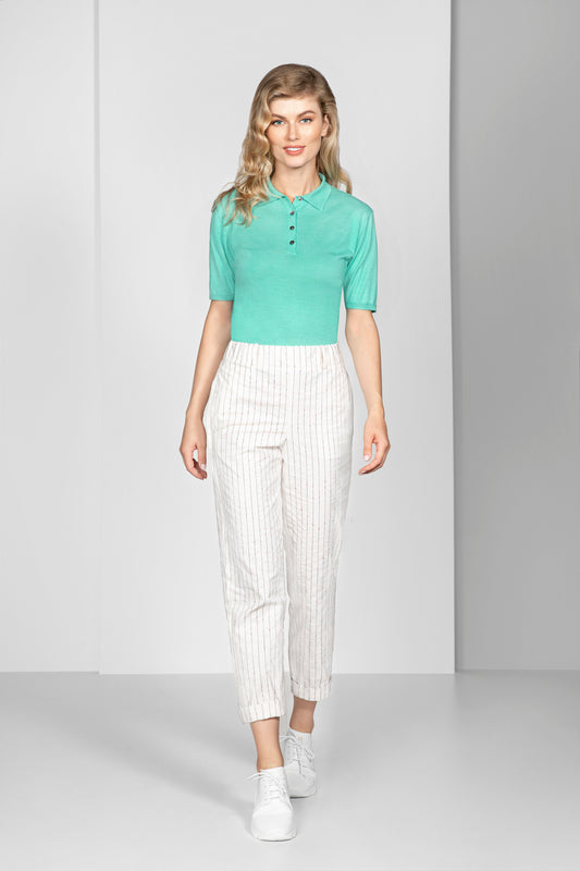 Navy Stripe Chinos